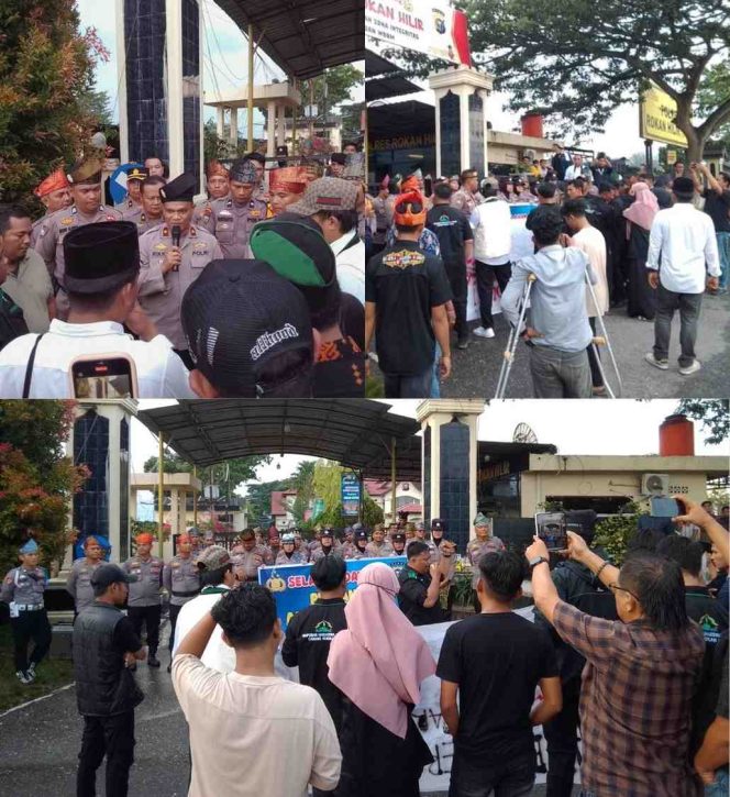 
					Aksi Demo Mahasiswa dan Pemuda Rohil Memanas: “Rapor Merah” Dilayangkan, Desak Copot Kapolres